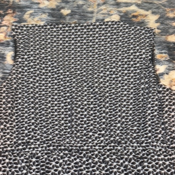 ANNE KLEIN AK Women’s V-Neck Sleeveless Geometric Print Dress - Navy & White 10 - Picture 7 of 8